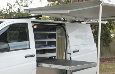 VQuip - Van Transforming Vehicles | Service Van - Slide Out Workbench